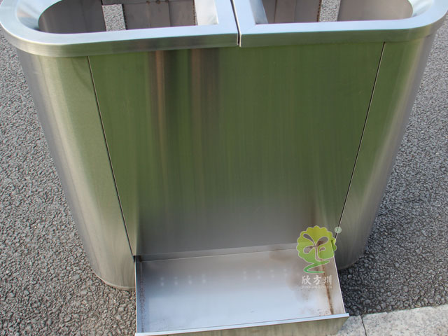 地铁透明防爆分类垃圾箱-机场地铁室内不锈钢垃圾箱