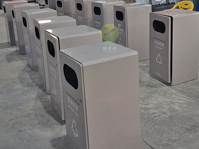 深圳公园景区垃圾桶果皮箱统一标准款厂家生产图