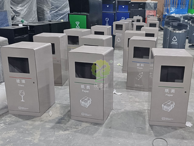 深圳公园景区垃圾桶果皮箱统一标准款厂家生产图