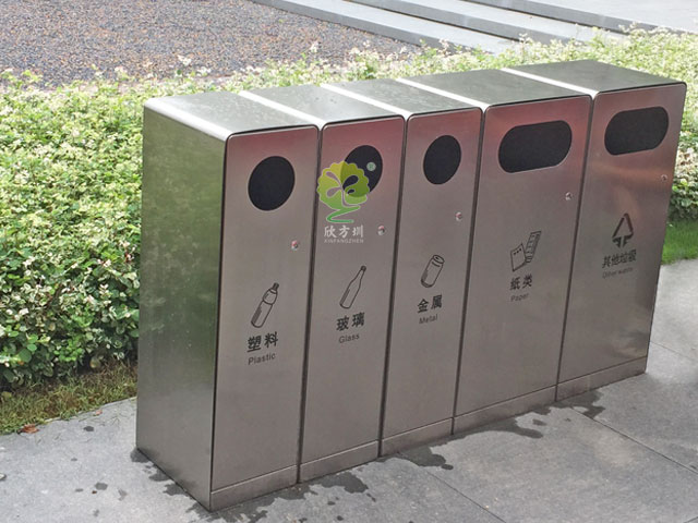 5分类户外垃圾桶净化海南三亚红树林酒店环境