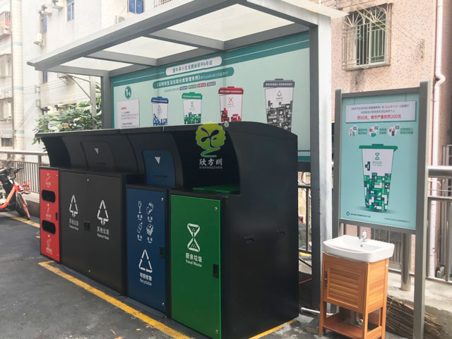深圳完美体育官网区不锈钢垃圾分类桶投放点城管指定标准