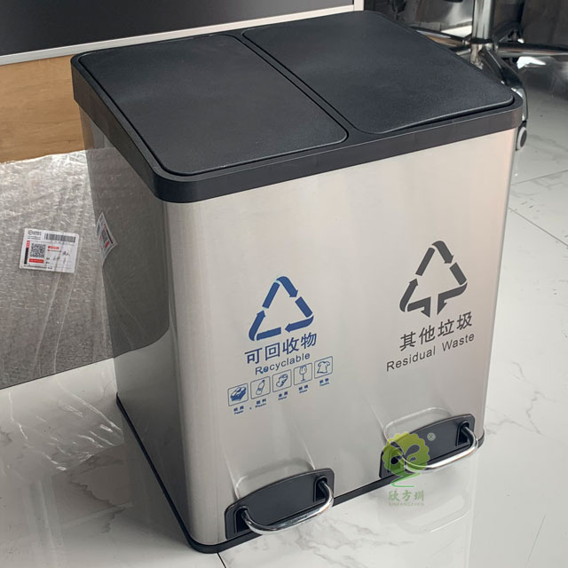 深圳垃圾分类家庭不锈钢室内分类垃圾桶款式推荐