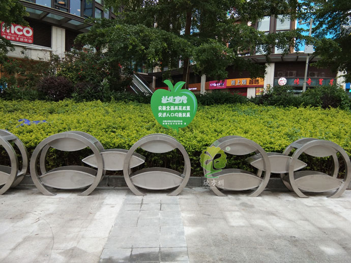 不锈钢立体花箱城市街道户外景观花箱定制厂家