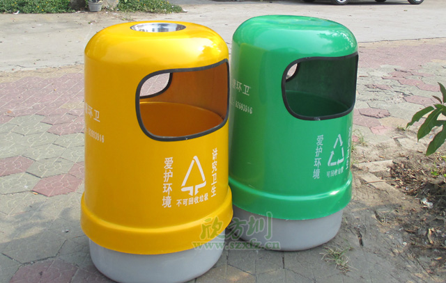 广州新塘镇政府采购完美体育官网玻璃钢圆形垃圾桶